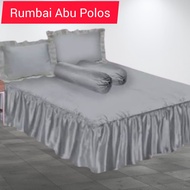 Sprei Rumbai Polos Katun Polymikro Halus Lembut dan Nyaman sudah termasuk sarban dan sargul untuk te