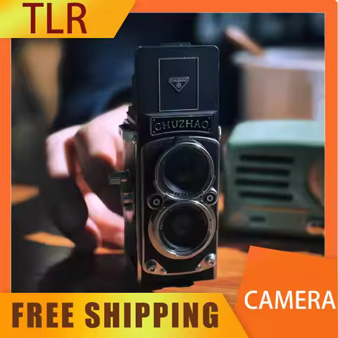 CCD Dual Reflex Retro Camera Photoes Video Mini Digital TLR Camera Recording With Manual Joystick Am