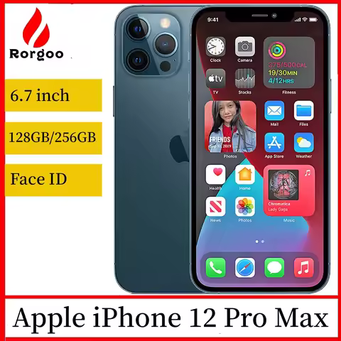 Apple iPhone 12 Pro Max 128GB 256GB 512GB ROM 6.7" Retina OLED 6GB A14 Face ID NFC Unlocked 5G 12pro