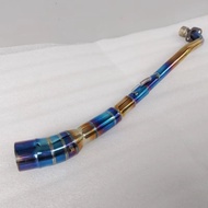 Blue gold 51mm Stainless steel elbowBIG for xrm 125 100 110 wave 125 110 fury 125 rs 125 smash 110 e