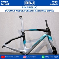 FRAMESET SEPEDA PINARELLO DOGMA F NEBULA GREEN SILVER DISCBRAKE