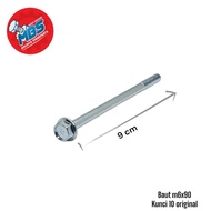 BAUT FLANGE KUNCI 10 Panjang 9cm m6x90 original