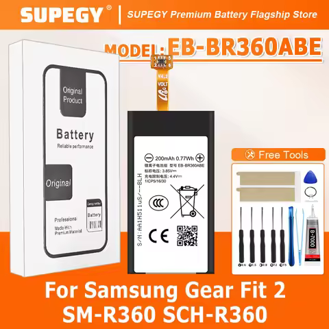 2026 Years 100% New EB-BR360abe Battery For Samsung Gear Fit 2 SM-R360 SCH-R360 Smart Watch Batterie