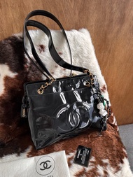 中古包 Chanel 香奈兒 亮面漆皮肩背包