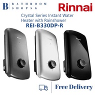 Rinnai REI-B330DP-R Crystal Series Electric Instant Water Heater with DC Pump &amp; Exta Large Rainshower Head