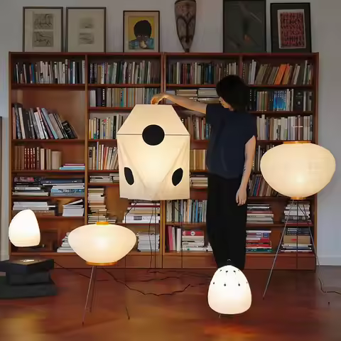 Japanese pendant lamp Designer Rice Paper Lights noguchi lamp Living/Model Room Study Bar Cafe Coffe