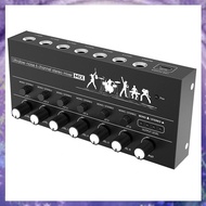 (GPBS) Mini Stereo Audio Mixer 6 Channel Microphone Mixer Instrument Expander for Guitar/Electric Ke