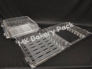 Kuih Container OPS L600 / Disposable Plastic Clear Bakery Container (50pcs±) / 10" x 10" square cake