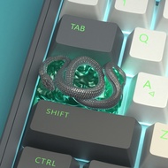 Keycap Modeling Keycap Green Snake Keycap Resin Mechanical Keyboard Keycap 1.75u Keycap Boy Birthday