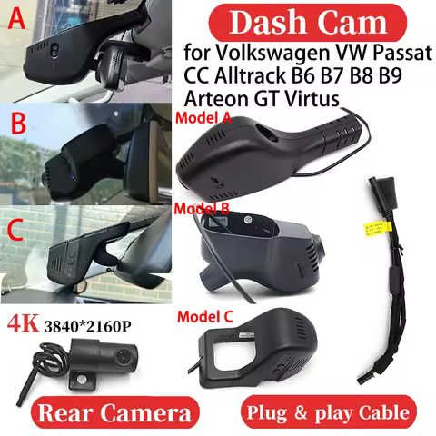ZJCGO for Volkswagen VW Passat CC Alltrack B6 B7 B8 B9 Arteon GT Virtus UHD Car 4K Video Recorder DV