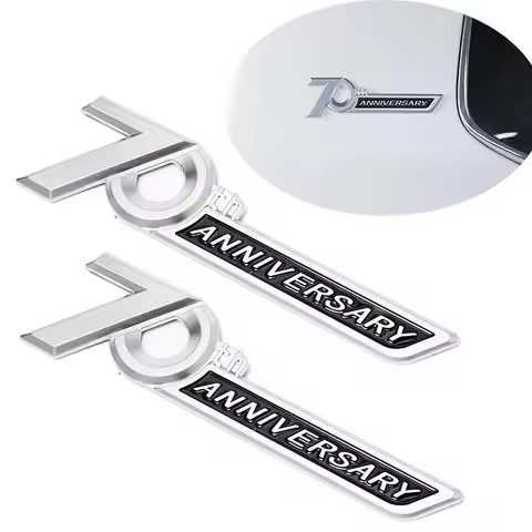 ABS Chrome 70th Style Side Emblem Sticker For Toyota Land Cruiser 100 200 300 FJ200 LC300 Prado LC12
