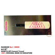 RAINBOW 4 1/2" NO.1 99999 Cast Steel Cement Trowel - ORIGINAL FORM SINGAPORE(容发包用)