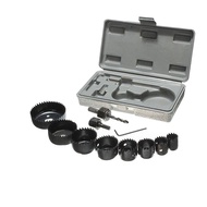 11pcs Hole Saw Set Drill Bit 19mm - 64mm Cutter Core Shaft Plastic Wood Alloys & Thin Sheet Metal 6p