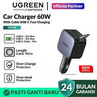 UGREEN RETRACTABLE CAR CHARGER 60W BLACK / 55212B