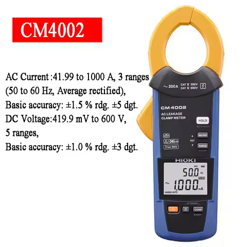 HIOKI CM4002 CM4003 AC Leakage Clamp Meter From 0.60 mA to 600.0 A