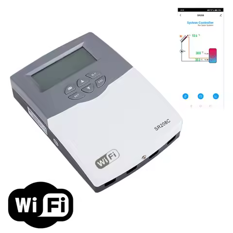 Solar Water Heater Controller SR208C Wi-Fi App For Solar System Load Tank Heating Tube Collector Coo