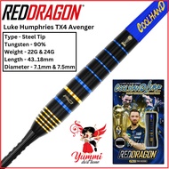 Red Dragon Dart Steel Tip Dart Luke Humphries TX4 Avenger Steel Tip (22G & 24G)