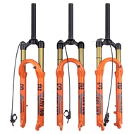 BOLANY 26/27.5/29inch Bike Suspension Fork 120mm Travel 28.6mm (1-1/8inch)*220mm Thread-Less Straigh