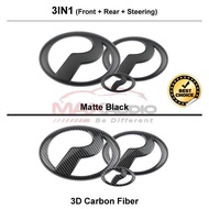 Car Emblem Logo PERODUA VIVA Lambang Hitam Depan Belakang Sticker Matte Black Carbon Front Rear Car 