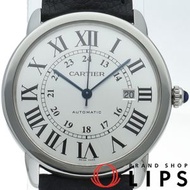 卡地亞 Ronde Solo de Cartier腕錶 42 毫米 WSRN0022 不鏽鋼/皮革男士腕錶，白色，拋光，成色極佳 [二手]