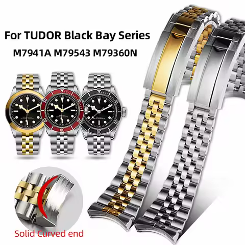 20mm 21mm 22mm Jubilee Stainless Steel Watchband for TUDOR Black Bay Heritage Chrono 41mm M7941A 793