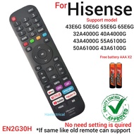 Hisense EN2G30H Smart TV Remote Control 43E6G 50E6G 55E6G 65E6G 32A4000G 40A4000G 43A4000G 55A6100G 