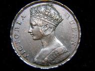 bt-1866年英屬香港(British Hong Kong)一仙(One Cent Copper Coin)銅幣(英女皇維多利亞歌德肖像Queen Victoria in Gothic Style)