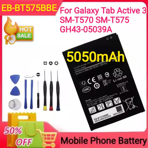 New 5050mAh EB-BT575BBE for Galaxy Tab Active 3 SM-T570 SM-T575 GH43-05039A Mobile Phone Batteries+t