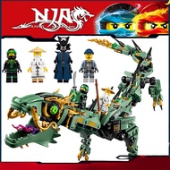 LELE Mainan Ninjago Mainan Blok Bangunan Mainan Ninja Kereta Kuil Figur Anak Laki-Laki Hadiah Mainan