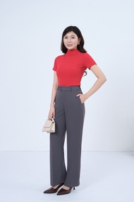 Quần tây nữ ống suông bản lưng cài quai dê vải tuyết mưa dày dặn thoáng mát thời trang GUMAC LQE1241