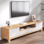 TV Cabinet All Wood Rubber Wood Almari TV Kabinet Kayu TV Storage Console Furniture Rack TV Living R