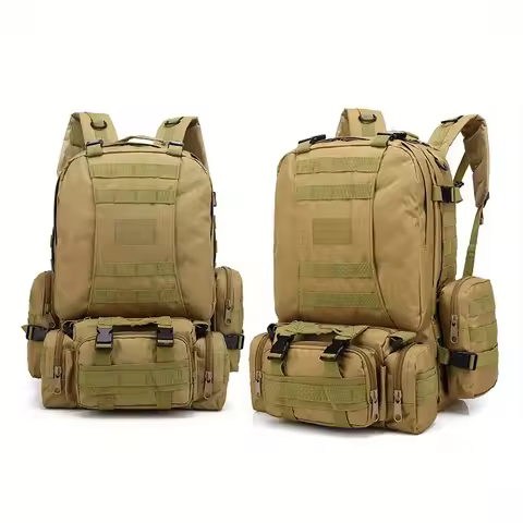Men's Large Capacity 55L Backpack Tactical Backpack Outdoor Hiking Climbing Army Rucksacks Waterproo