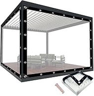 Clear Tarps Transparent Waterproof Tarpaulin with Grommets, Rainproof Tarp Plant Cover Insulation Sh