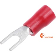 10pcs Insulated Cable lug Y lug, Spade lug, Spade Terminal, Fork Terminal For 1.5mm2 Red