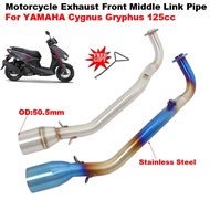 For YAMAHA Cygnus Gryphus 125cc Motorcycle Exhaust Escape System Stainless Steel Front Link Pipe Con