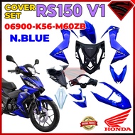 100% ORIGINAL HONDA RS RS150 V1 RS150R RS 150 COVERSET COVER SET / STRIPE SET N.BLUE 06900-K56-M60ZB