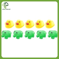 [edison_fowler.ph] 1 set of Frogs & Ducks 5Pcs+5Pcs Baby Bath Tub Toys