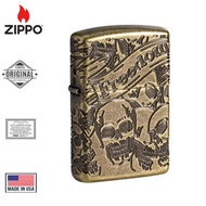 Zippo Armor® Freedom Skull Antique Brass Design