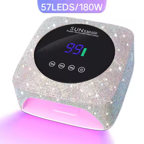 Rechargeable 180W UV LED Nail Lamp For Quick Curing All UV Gel 57LED Professional Nail Dryer With Mo