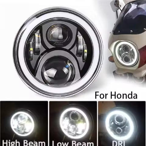 7 Inch Headlight LED Hornet 250 Headlight Hi/Lo Beam for Honda VTR250 X4 CB400sf NC39 NC42 CB750 Zep