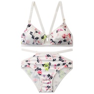 32B 70B Floral Fabric Adjustable Bra Set