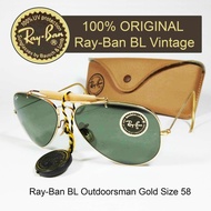 Kacamata Hitam RayBan BL Original USA Outdoorsman Gold Size 58