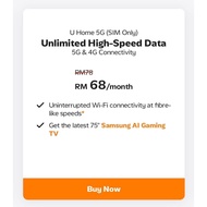 Uhome 5G Sim Only Umobile Postpaid Sim High Speed Unlimited Data NO Contract