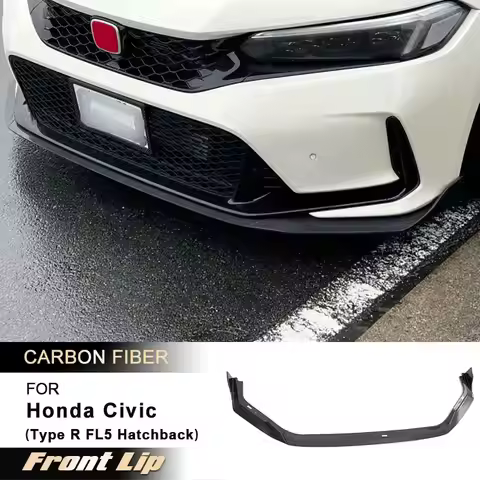 Car Front Bumper Lip Spoiler for Honda Civic Type R FL5 Hatchback 4-Door 2023UP Front Lip Chin Apron