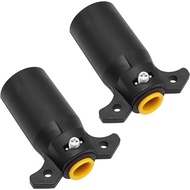 2-Pack 12V 7 Way Trailer Plug, 7 Pin Trailer Plug Connector, 7 Way Round RV Style Flat Blade Trailer