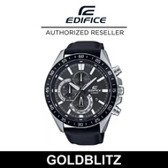 Casio Edifice EFV-620L-1A Silver Stainless Steel Leather Strap Men Watch EFV-620 EFV-620L EFV-620L-1