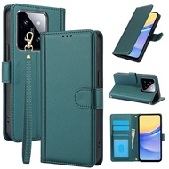 Cho Xiaomi Mi 14t/Xiaomi Mi 14t Pro Vỏ điện thoại kinh doanh ví da từ tính với đứng nắp gập có khe c