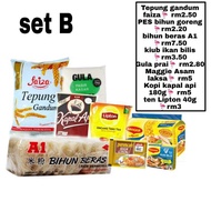 set keperluan barang dapur rm30