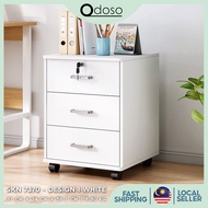 ODOSO BG0037 Office Cabinet Office Mobile Pedestal File Cabinet with Wheels Drawers with Locks
