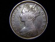 tf-1901年香港(Hong Kong)一仙(One Copper Cent)銅幣(英女皇維多利亞歌德像Queen Victoria Gothic Version)